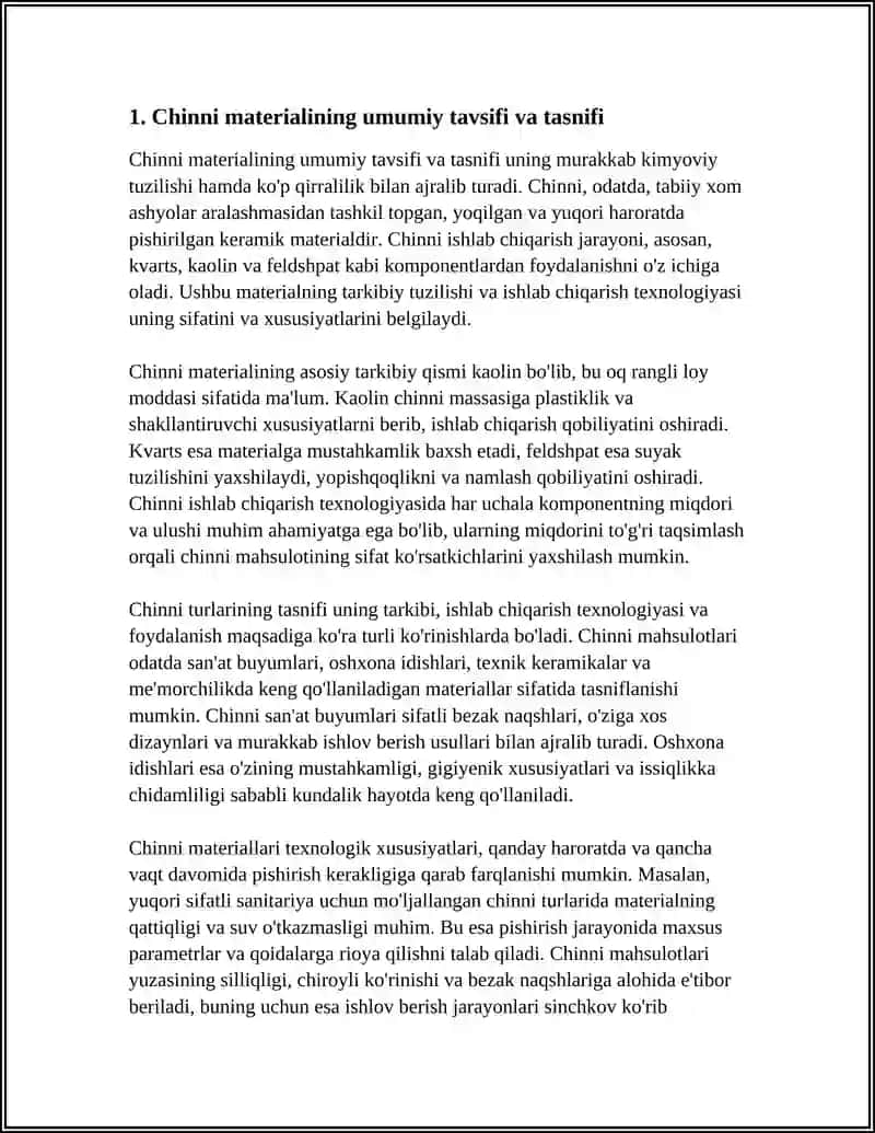 CHINNI, UNINH FIZIK KIMYOVIY VA TEXNOLOGIK XUSUSIYATLARI 3
