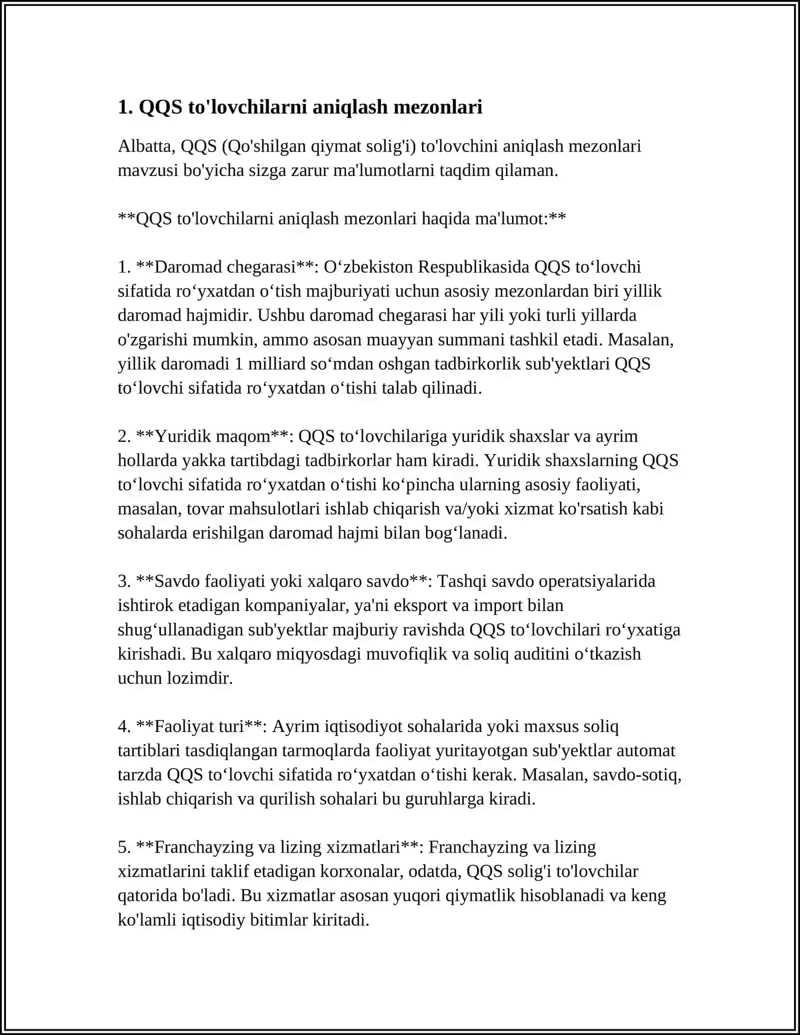 Qo'shilgan Qiymat Solig'i To'lovlilar 3