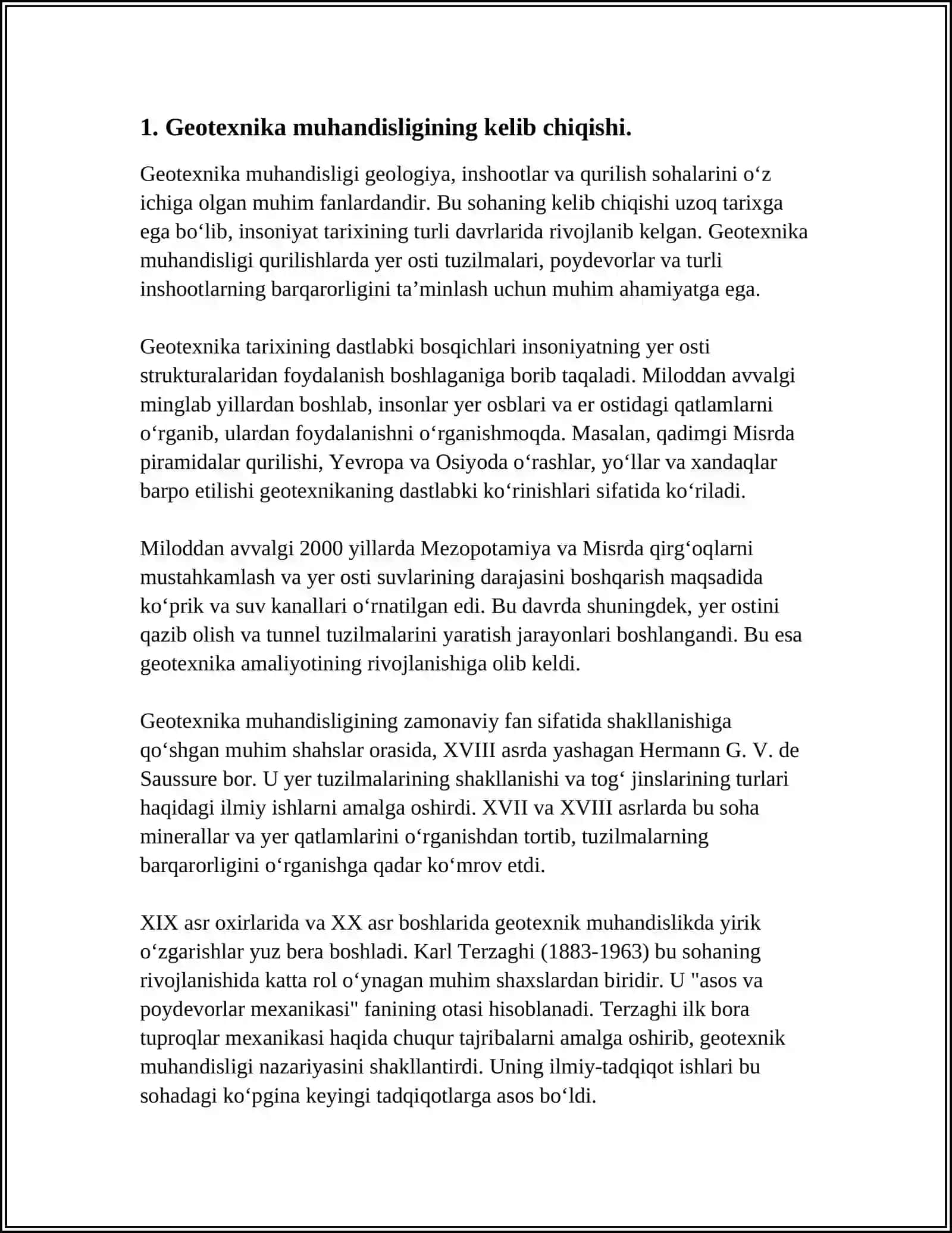 GEOTEXNIKA MUHANDISLIGI FANINING TARIXI 3