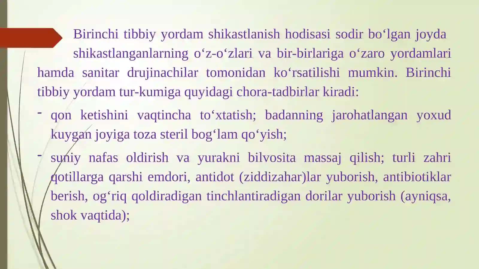 Baxtsiz hodisalarda birinchi tibbiy yordam ko’rsatish 3