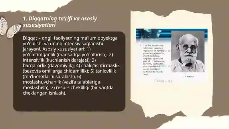 Diqqat hagida tushuncha va uning nerv-fiziologik asoslari 3