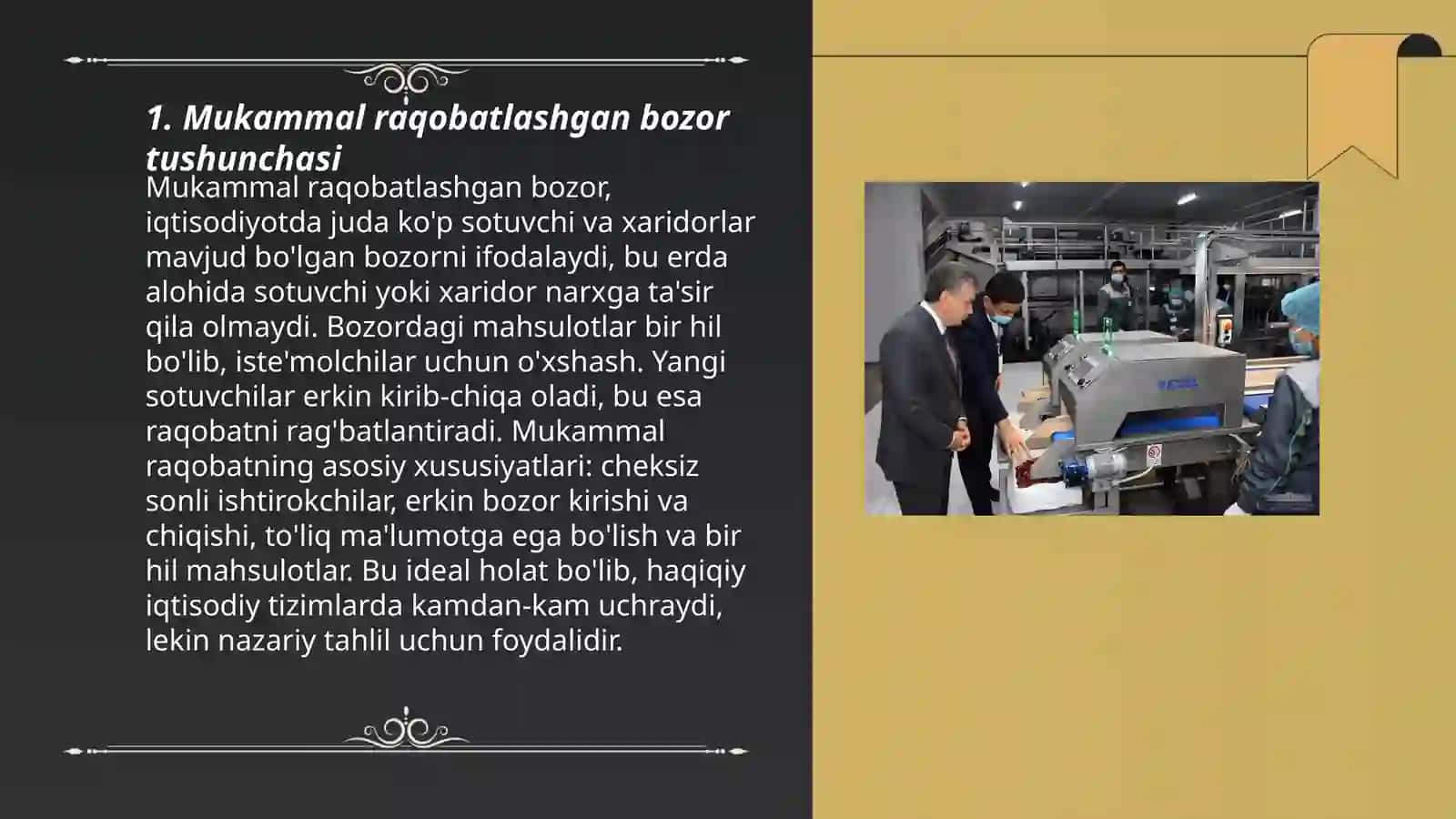 Mukammal raqobatlashgan bozorda qisqa muddatli oraliqda firma foydasining maksimallashtirish va foydasi 3
