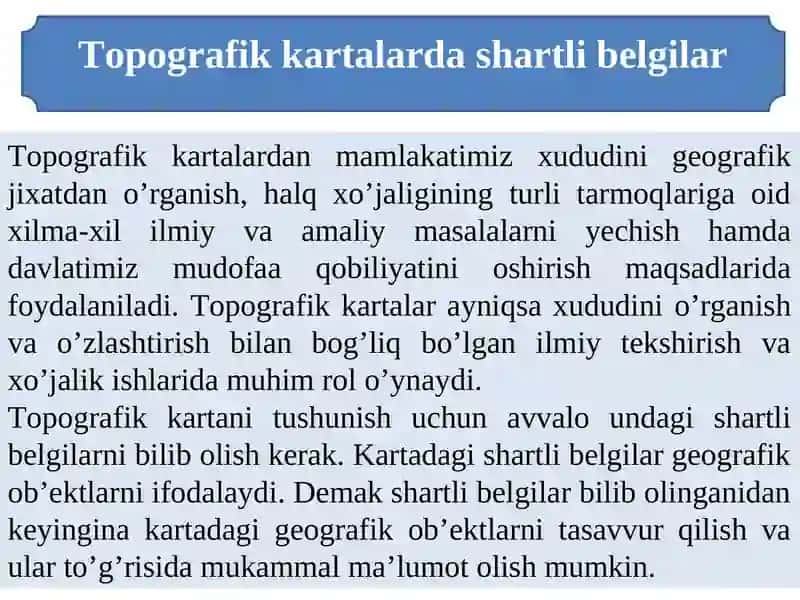 Topografik kartalar haqida 3
