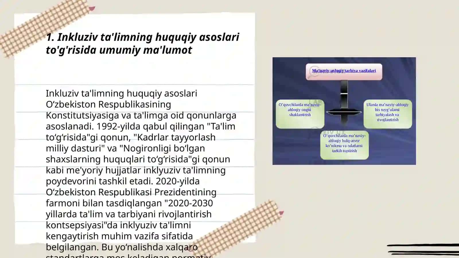 Inkluziv talimning huquqiy asoslarini xalqaro hujjatlar asosida tahlil qilish 3