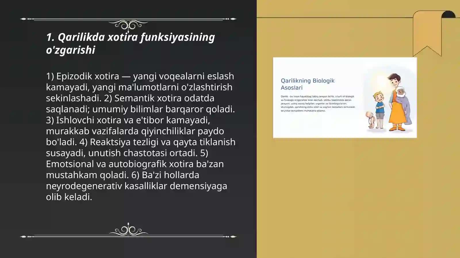 Qarilikda xotira funksiyasining o'zgarishi 3