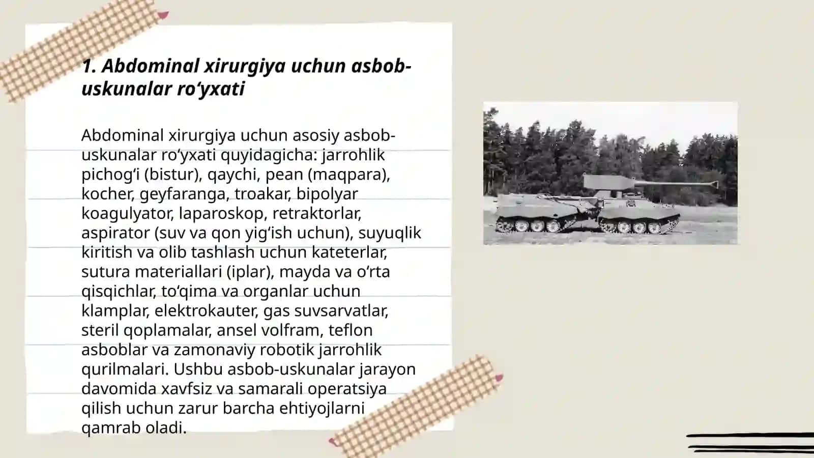 Abdominal xirurgiyada qo‘llaniladigan asbob-uskunalarni diagnostikasi va texnikasini tasniflash 3