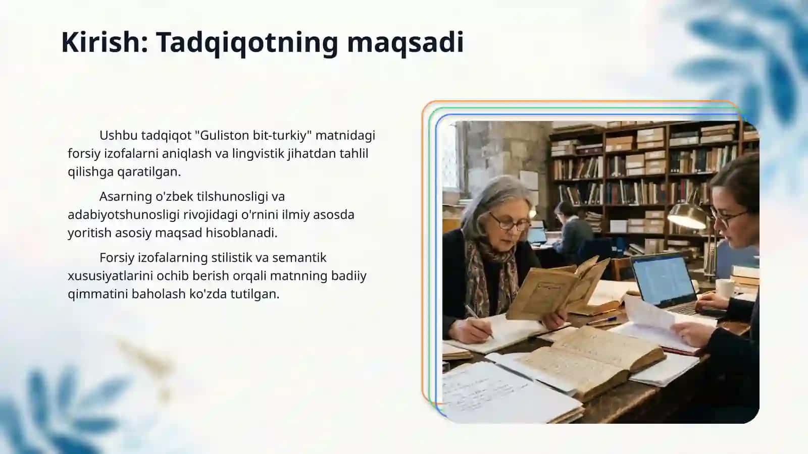 "Guliston bit-turkiy" matnidagi forsiy izofalar yuzasidan tahliliy ma'lumotnoma tayyorlash 3