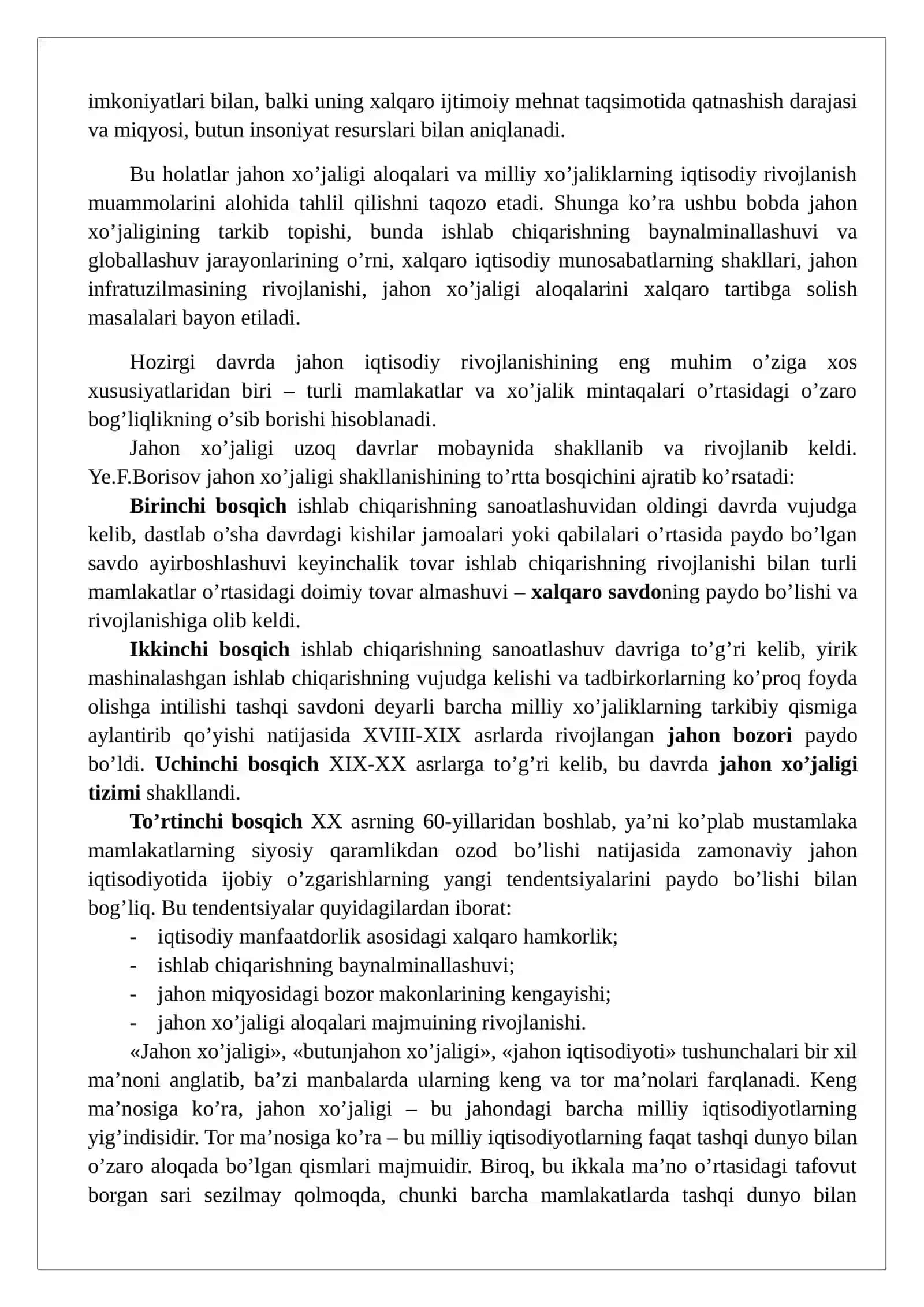 Jahon bozori va uning shakllari 3