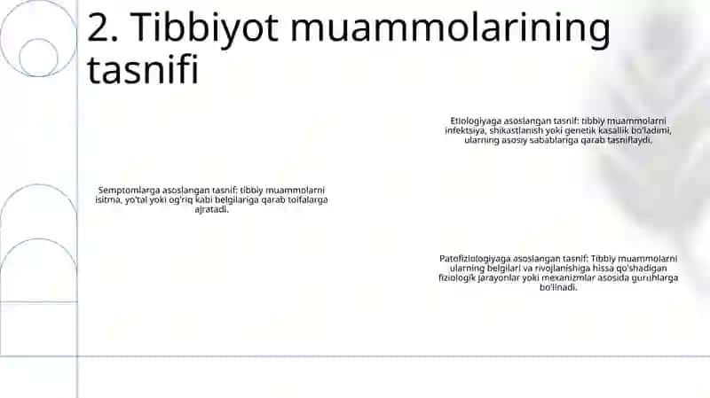 Tibbiy Muammolar Va Ularning Xususiyatlari Falsafa 3