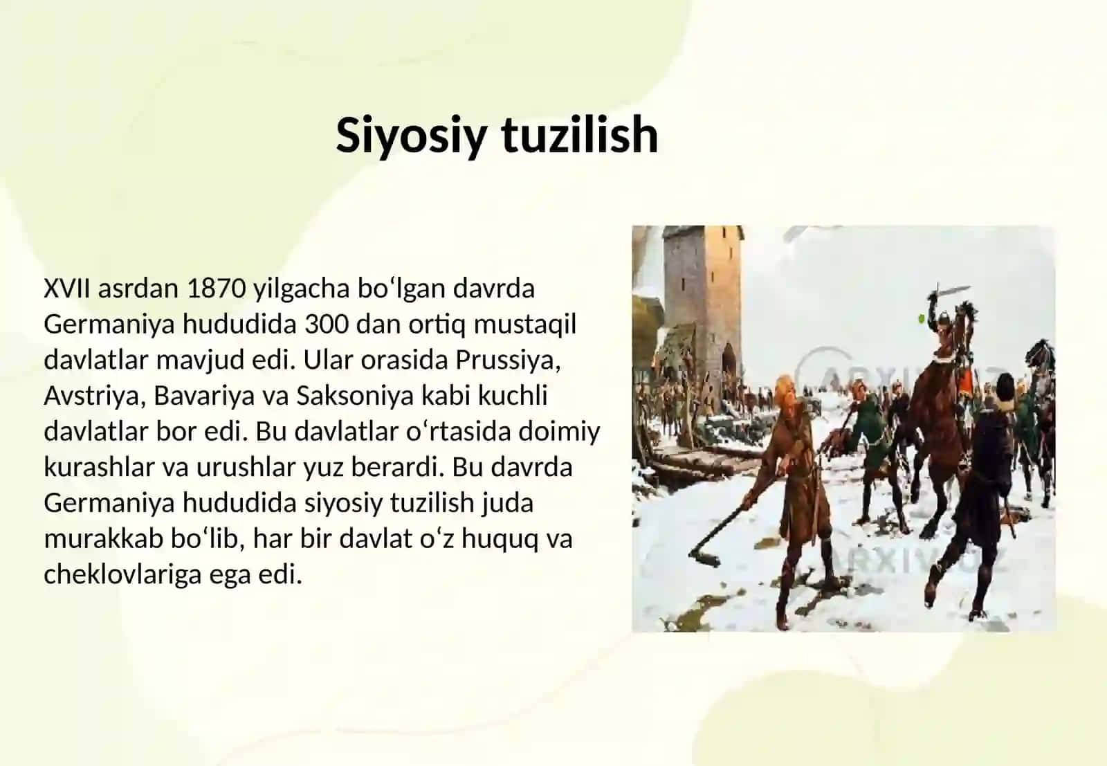 XVII asrdan 1870 yilgacha boʻlgan davrda Germaniya. German davlatlari 3
