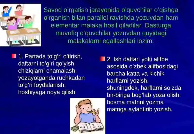 Yozuvga O'rgatish 3
