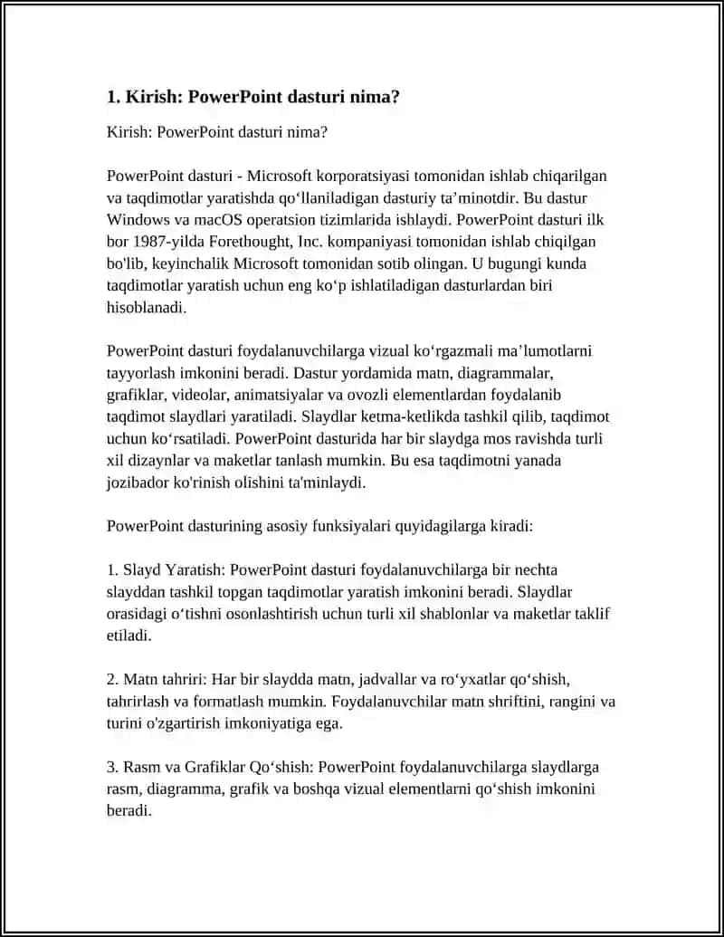 POWER POINT DASTURIDA TAQDIMOTLAR YARATISH USULLARI 3