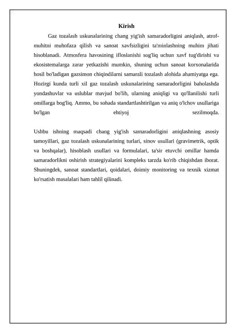 Chang yig'ish samaradorligini baholash usullari 3