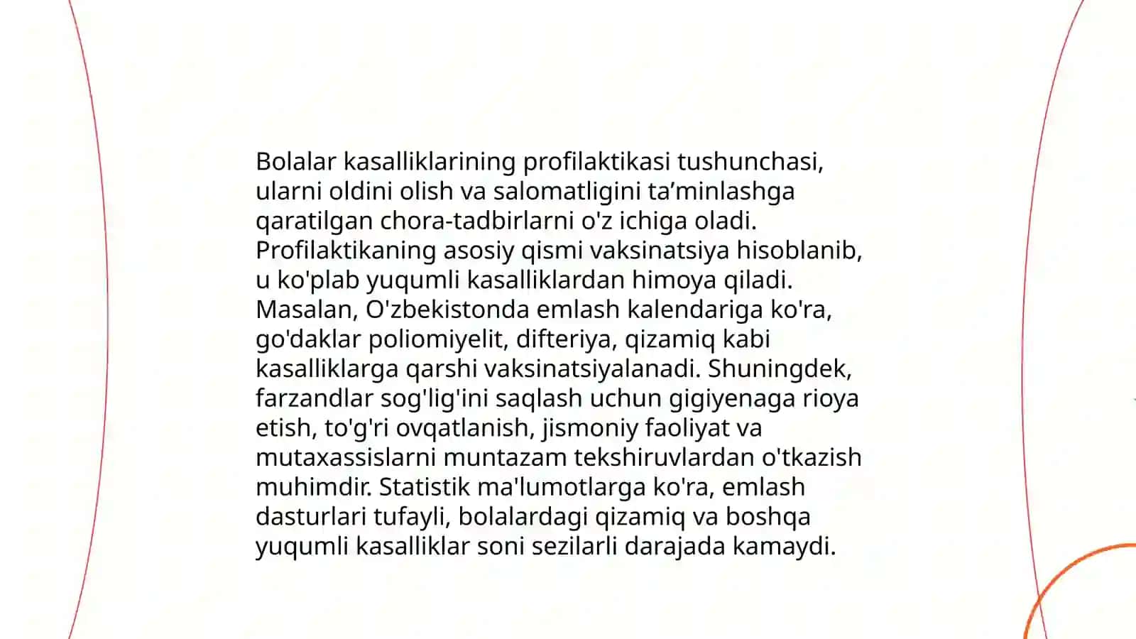 Bolalar kasalliklari prodovektikasi moduliga kirish 3