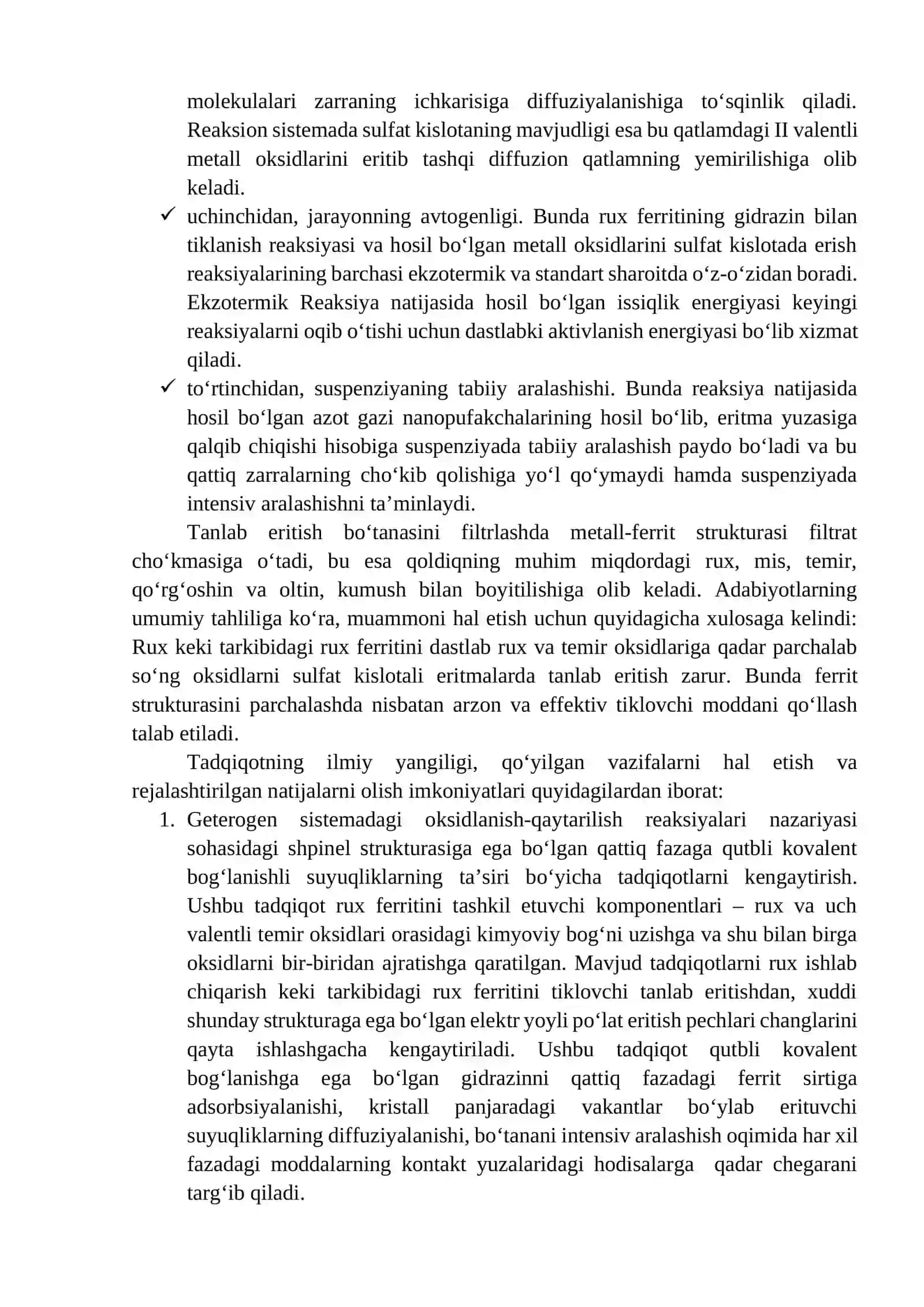 Rux ferritini gidrazin bilan qaytarish jarayoni termodinamikasi 3