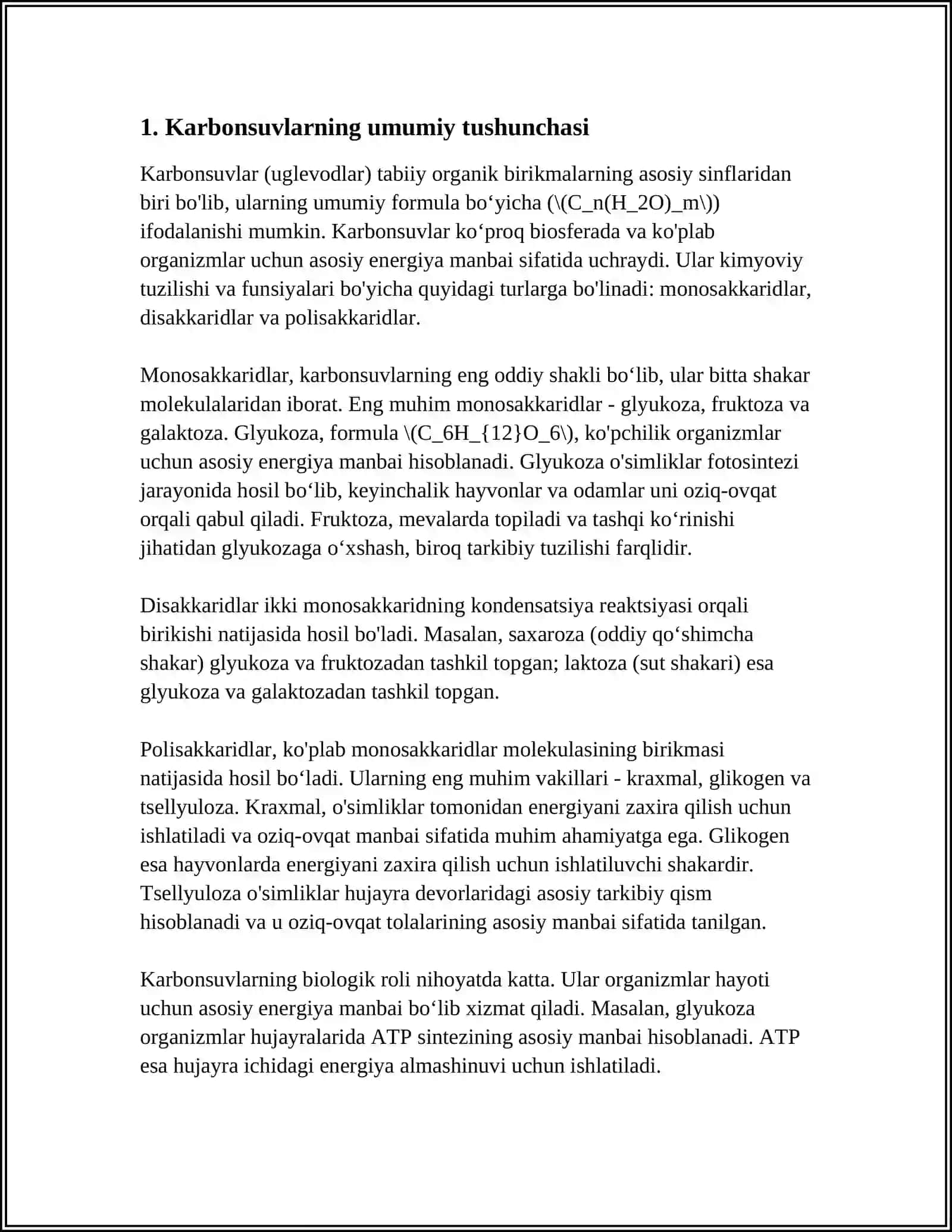 KARBONSUVLAR ULARNING AHAMIYATI VA XOSSALARI 3