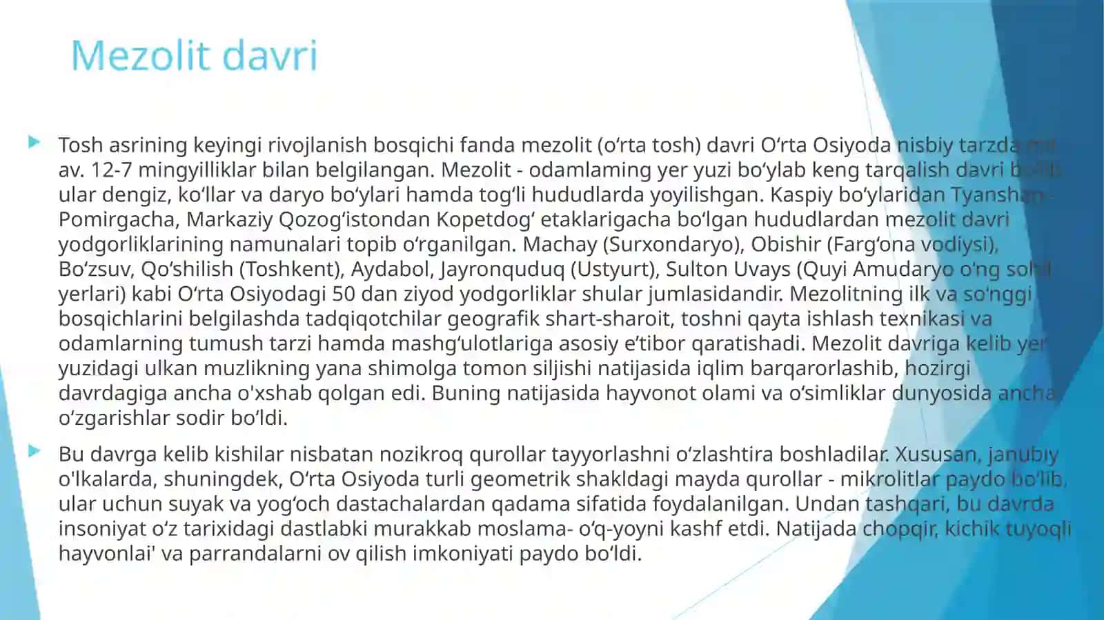 O‘zbekiston tarixining eng qadimgi davri 3
