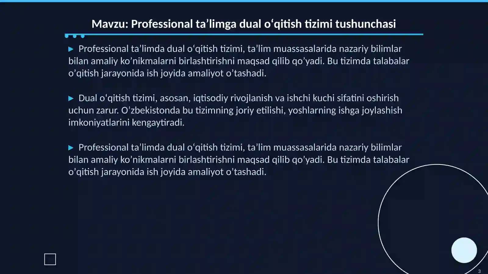 Professional taʼlimga dual oʻqitish tizimi 3