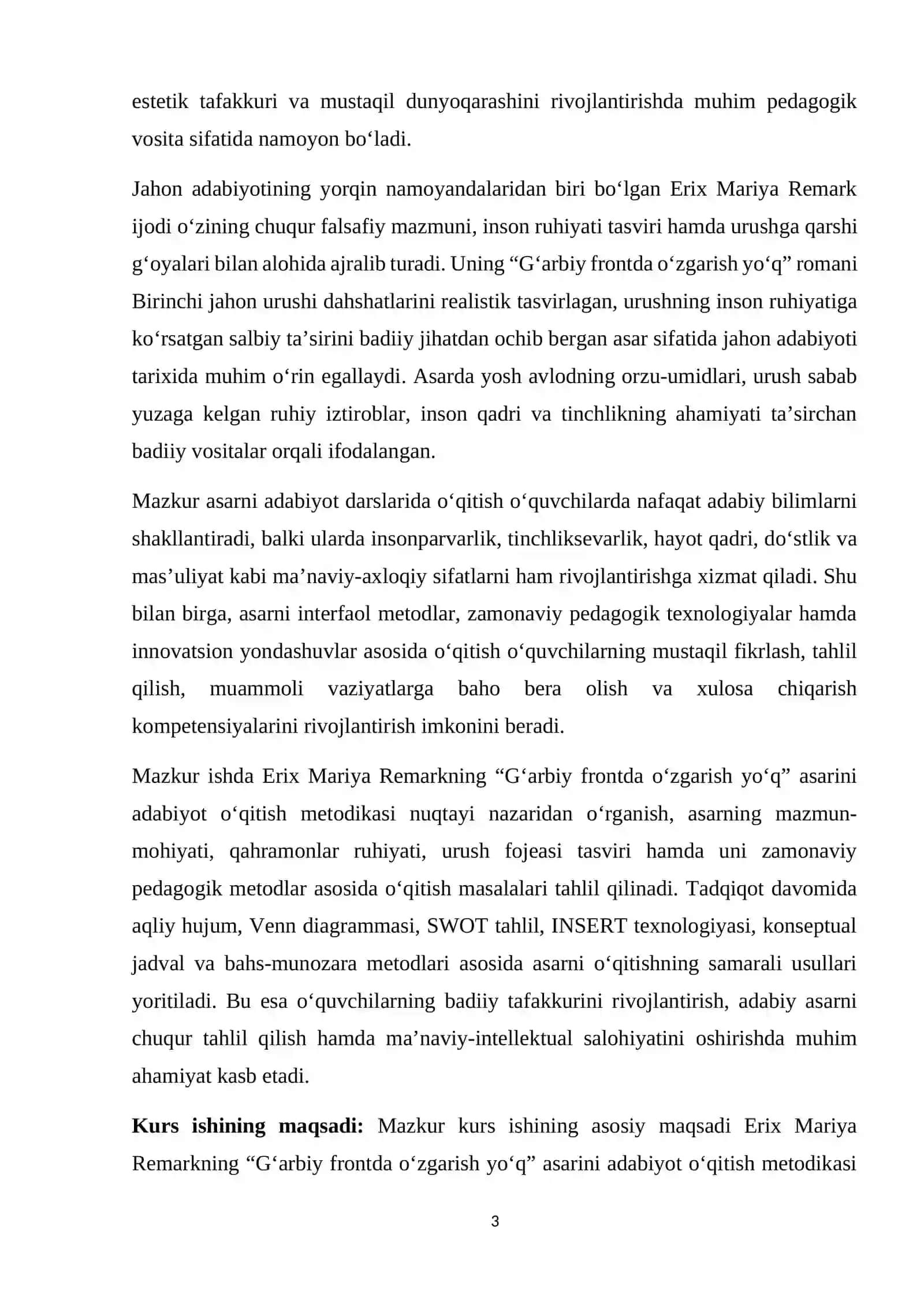 Erix Mariya Remark hayoti va ijodiy faoliyatini o‘qitish metodlari 3