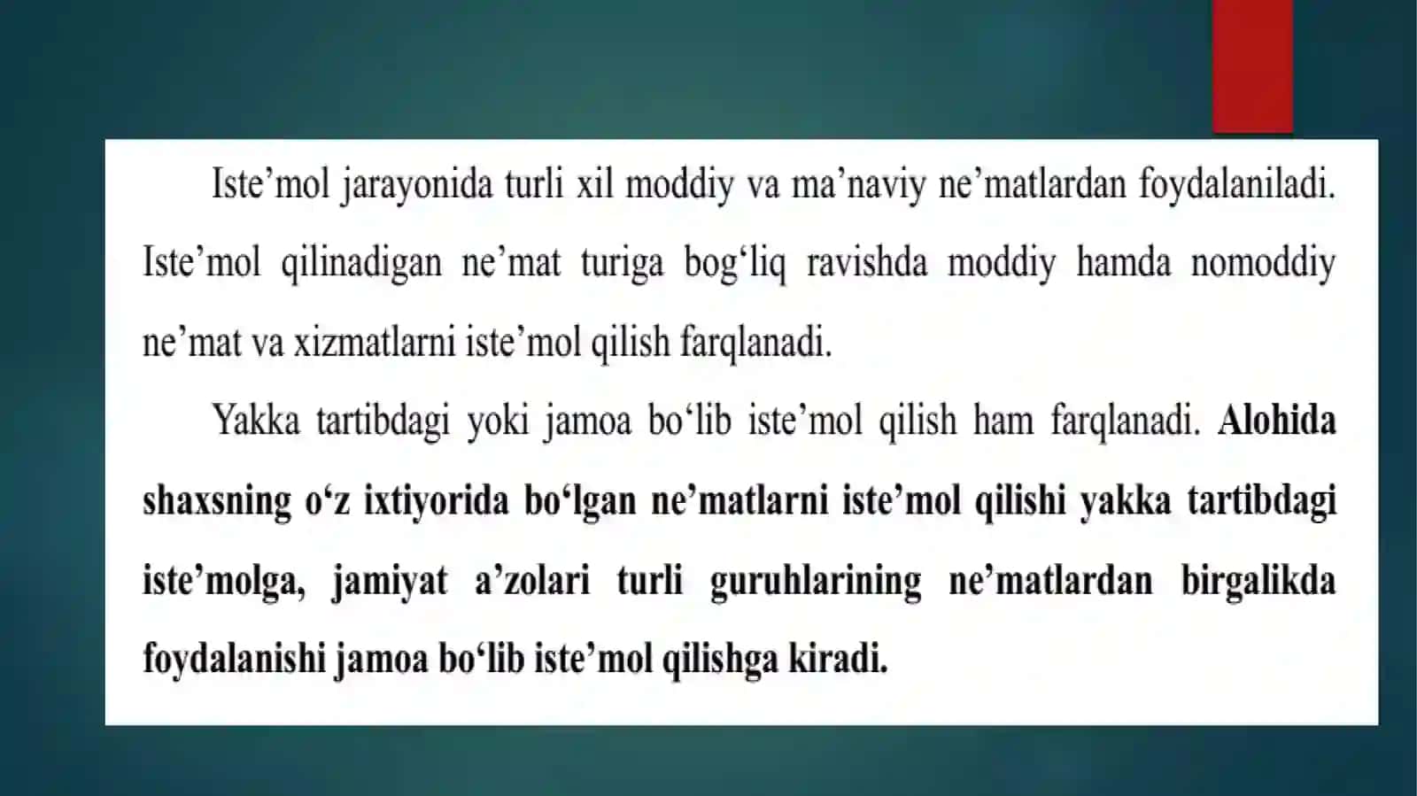ISTE’MOL, JAMG‘ARMA VA INVESTITSIYA NAZARIYALARI 3