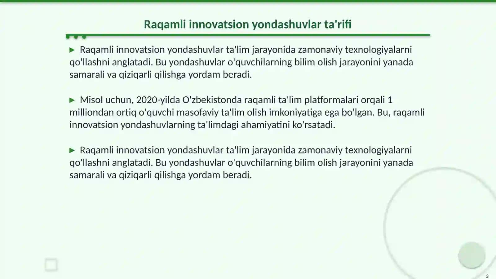 Raqamli innovatsion yondashuvlarni amaliyotga joriy etuvchi tarbiyachi 3