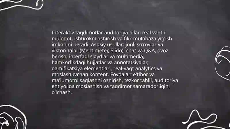 Taqdimot yaratishning zamonaviy usullari 3