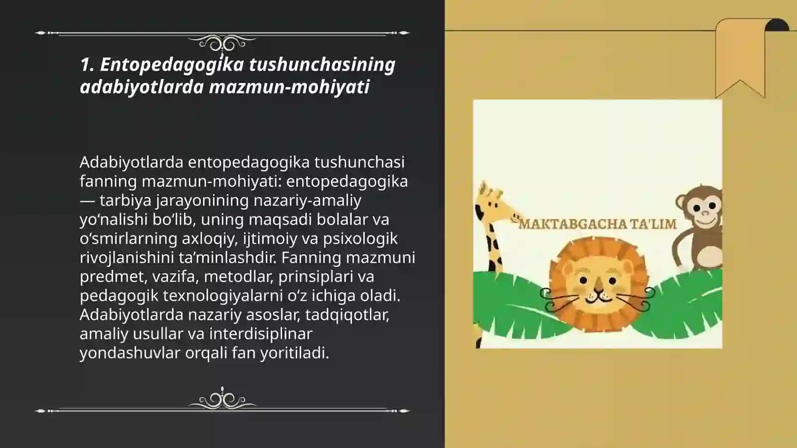 Entopedagogikaga doir adabyotlarda fanning mazmun mohiyatni yoritib berilishi 3