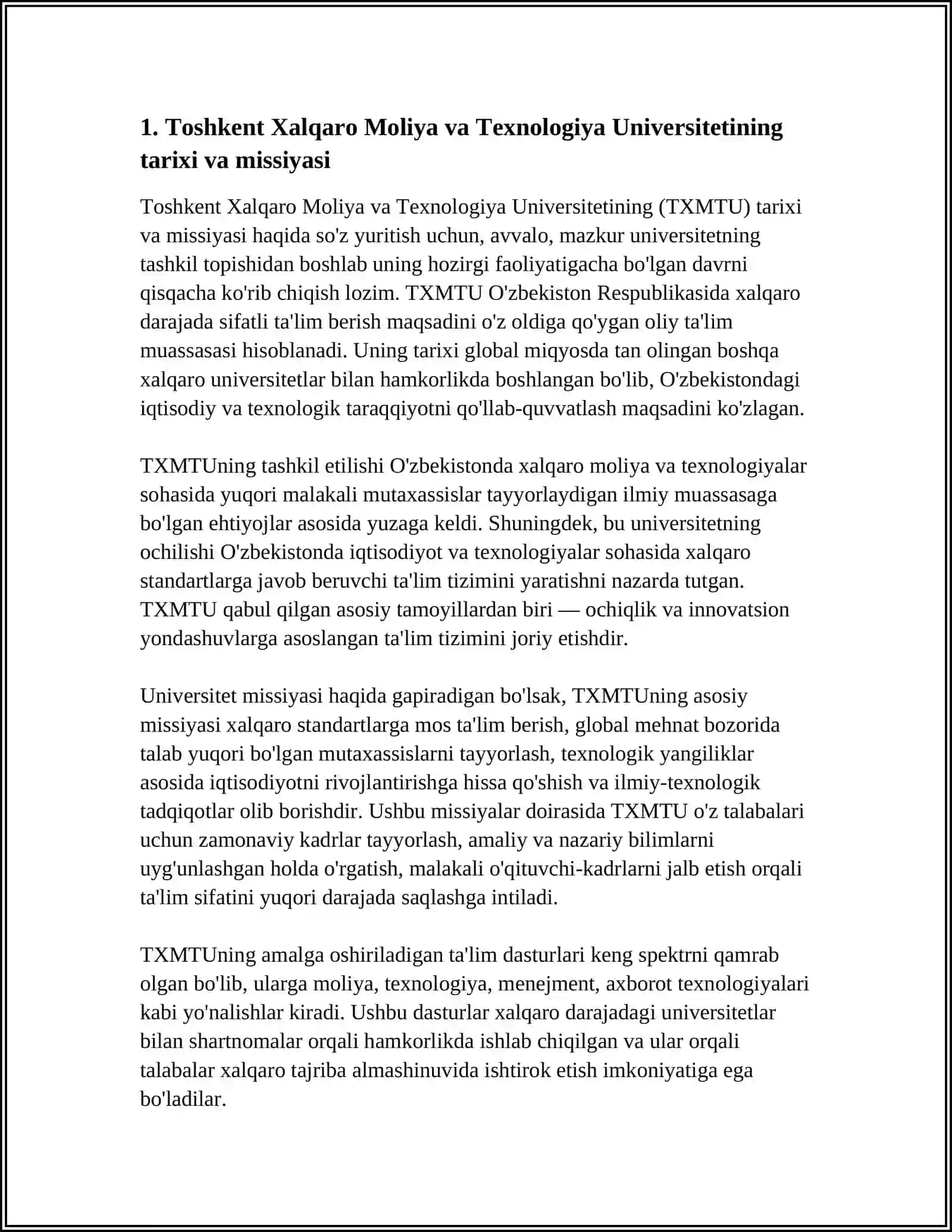 Toshkent Xalqaro Moliya va Texnologiya Universiteti 3