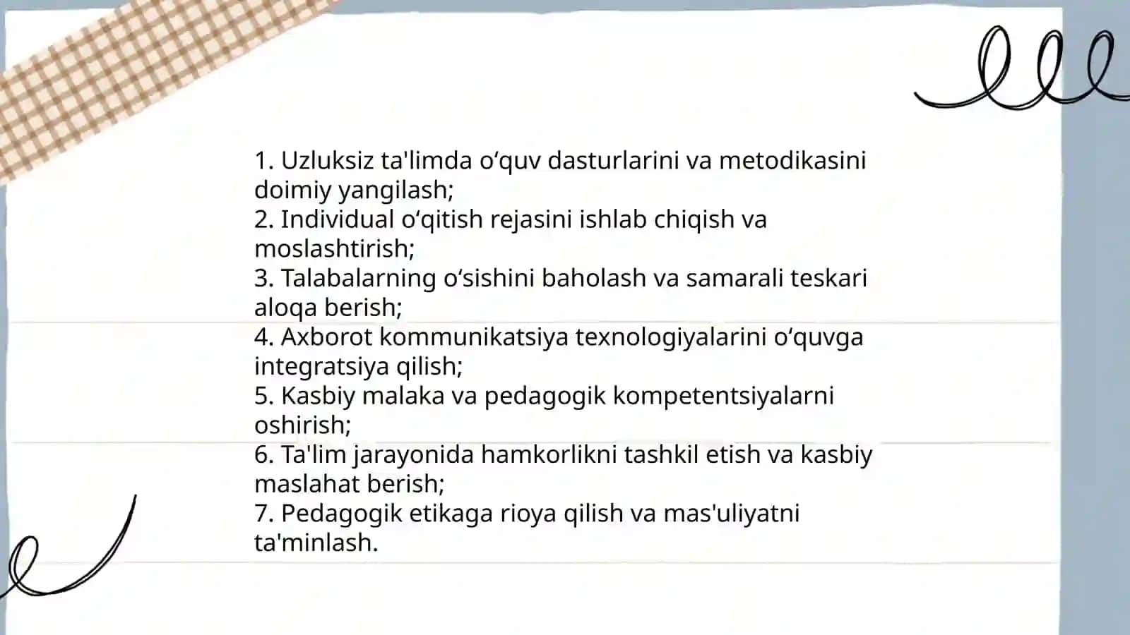 Uzluksiz ta'lim tizimida òqituvchining roli 3