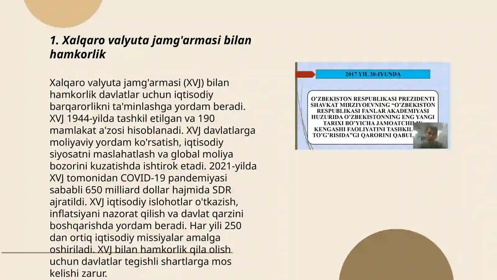 O'zbekistonning xalqaro moliya institutlari bilan hamkorligi 3