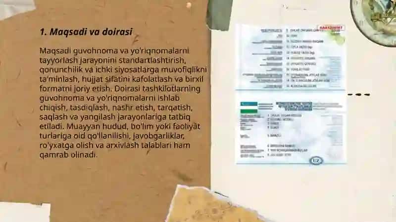 Guvohnoma va Yo'riqnoma Tayyorlash Tartibi 3