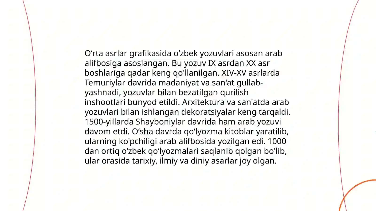 Grafika òzbek yozuvlari tarixi 3