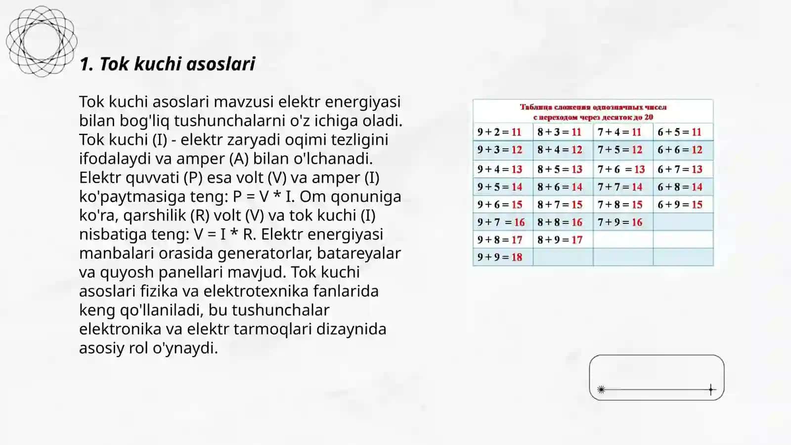 Tok kuchi, elektr quvvati va FIK bilan tanishib chiqish 3