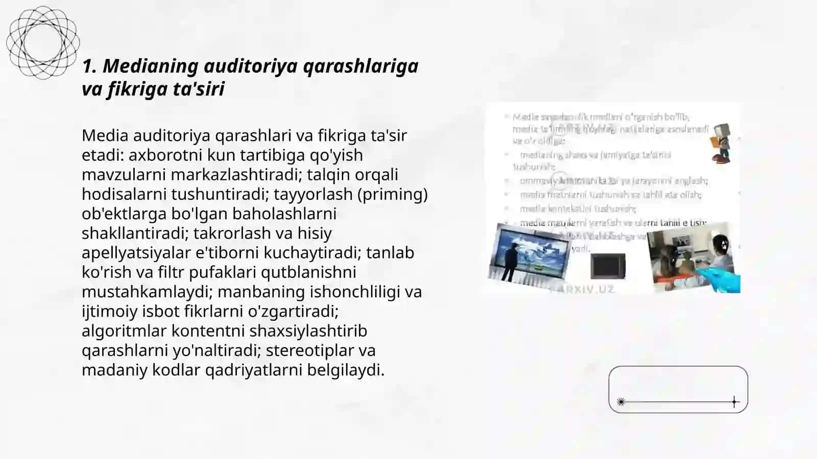 Medianing auditoriyaga ta'siri 3