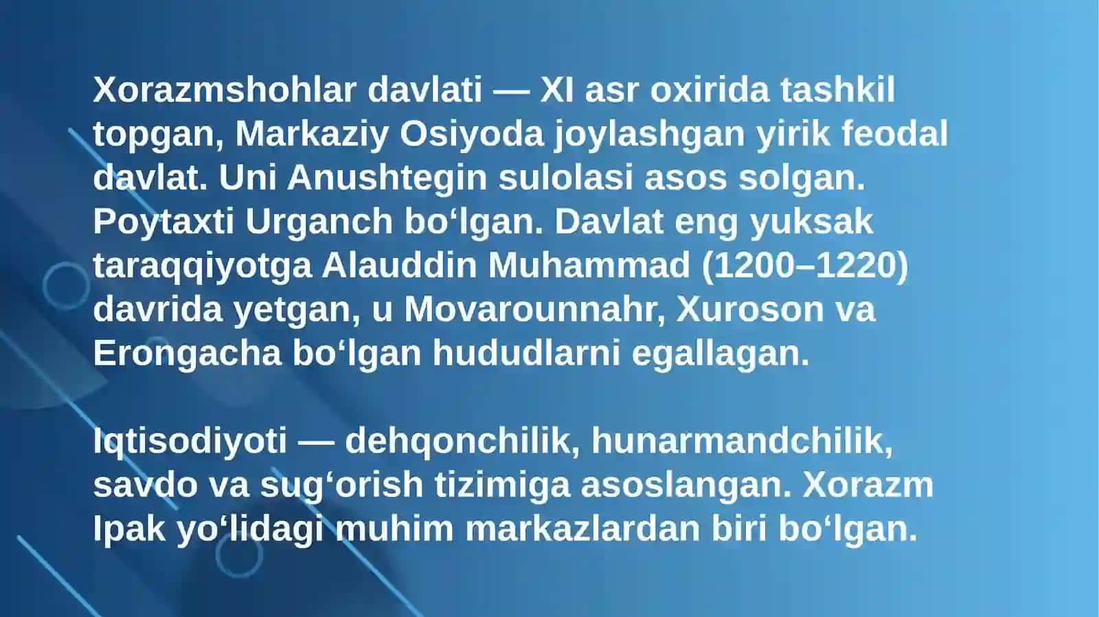 Xorazmshohlar davlatining iqtisodi 3