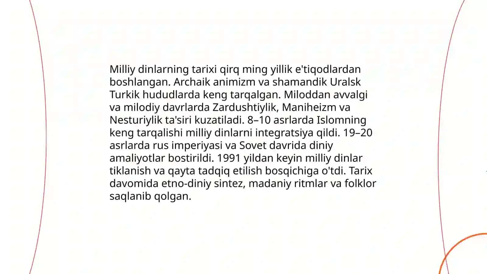 Milliy dinlar 3