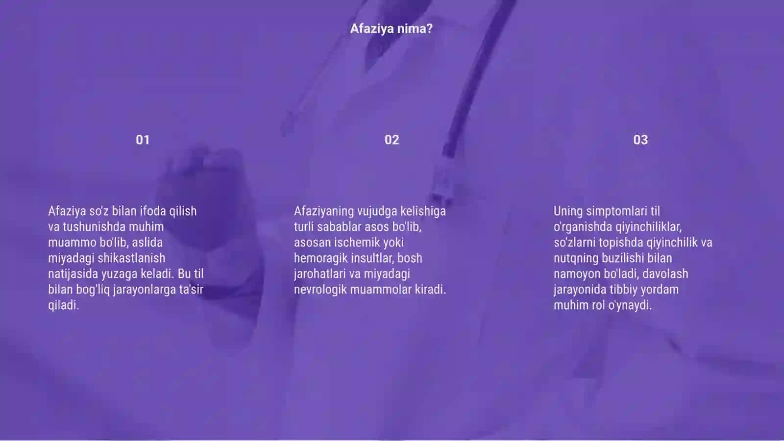Afaziya. Afaziyani vujudga keltiruvchi sabablar 3