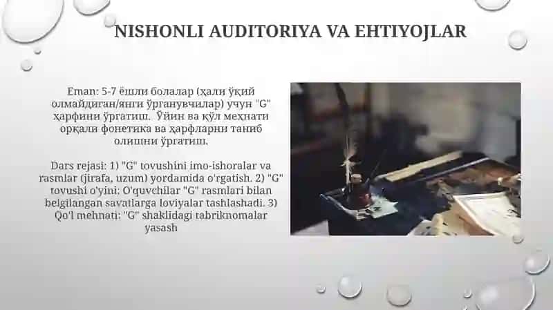 Harf organiladigan yozuv dars ishlanmasi 3