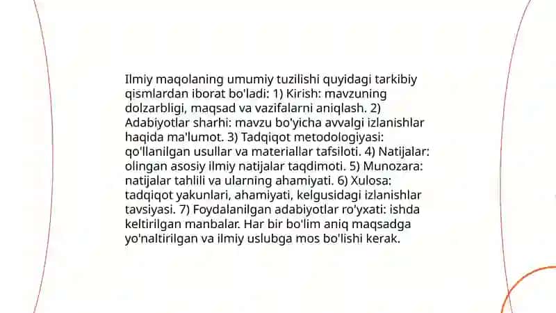 Ilmiy maqola tayyorlash usullari strukturasi 3