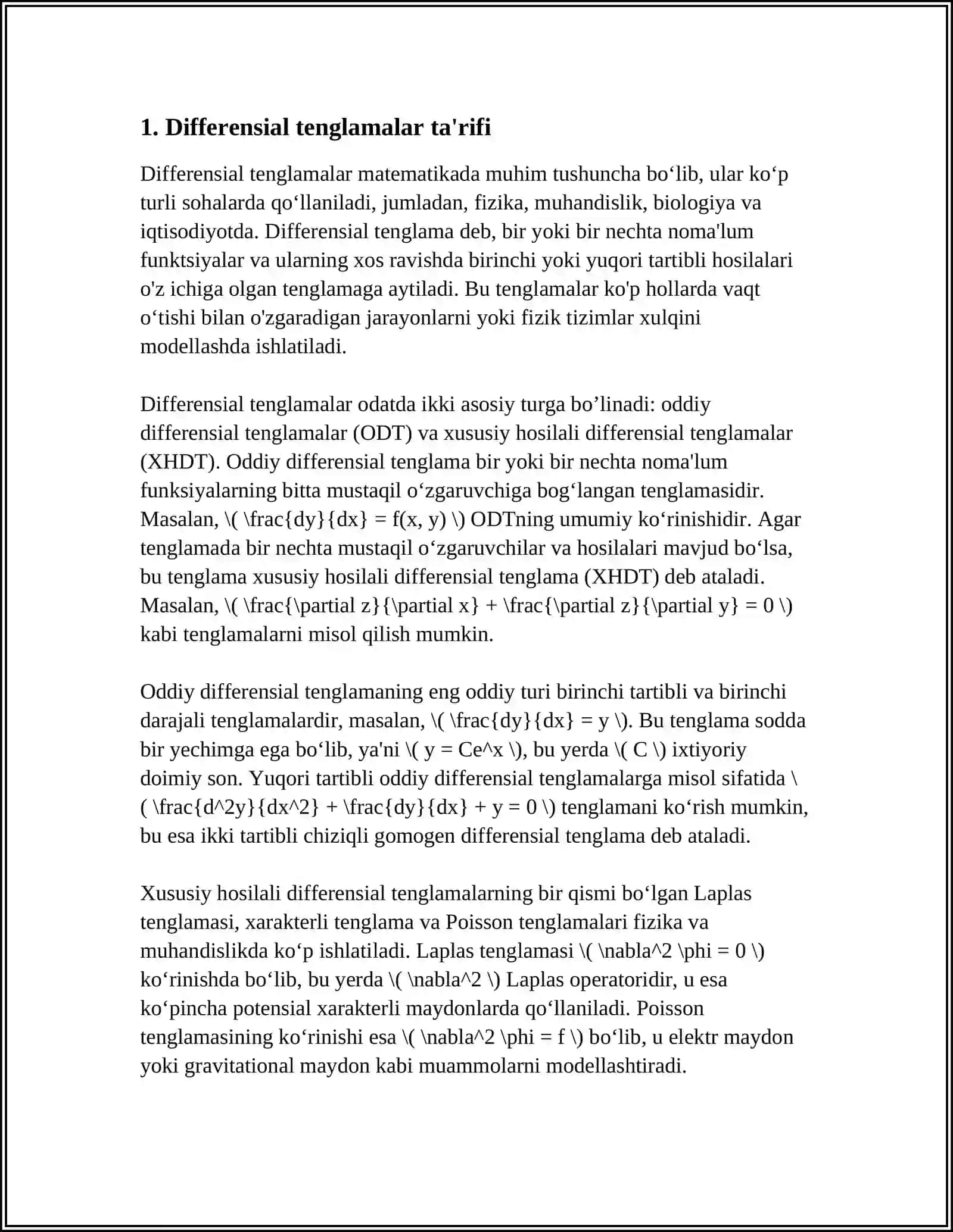 DIFFERENSIAL TENGLAMALAR SISTEMASI 3