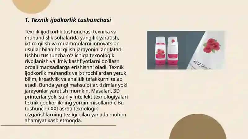 Texnik ijodkorligini oʻziga xos xususiyatlari 3