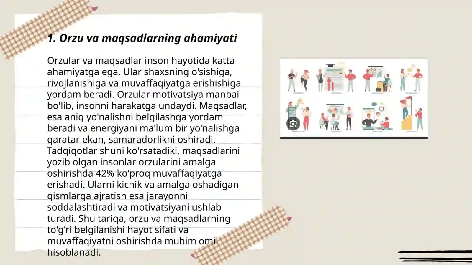 Orzu va maqsadlarning ahamiyati 3