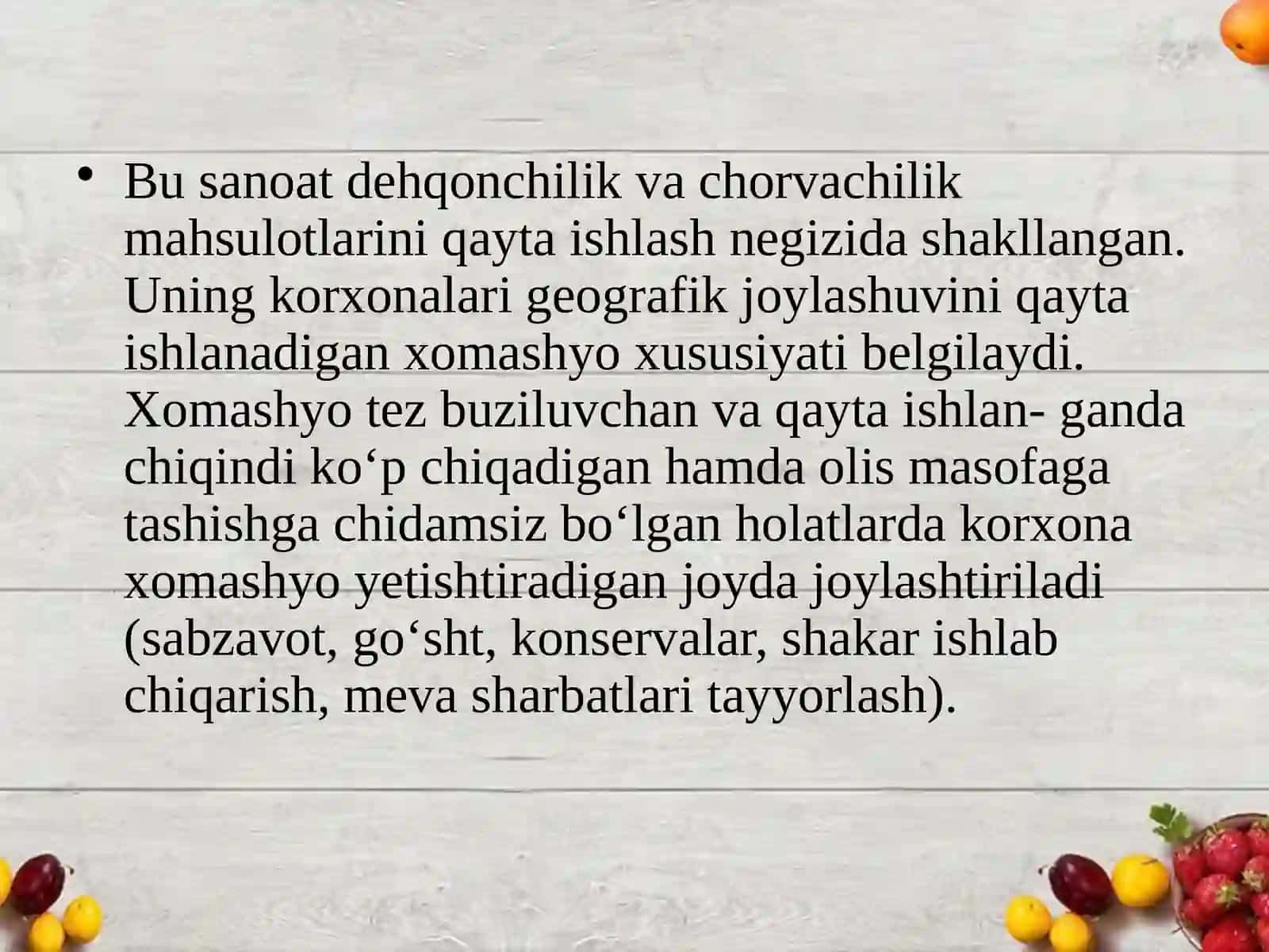 Busanoat dehqonchilik va chorvachilik 3