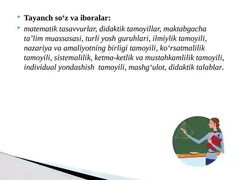 Matematik tasavvurlarni shakllantirish metodikasi 3