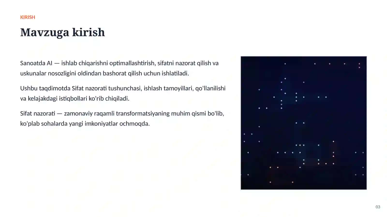 SUN'IY INTELLEKT • AI SANOAT VA ISHLAB CHIQARISHDA 3