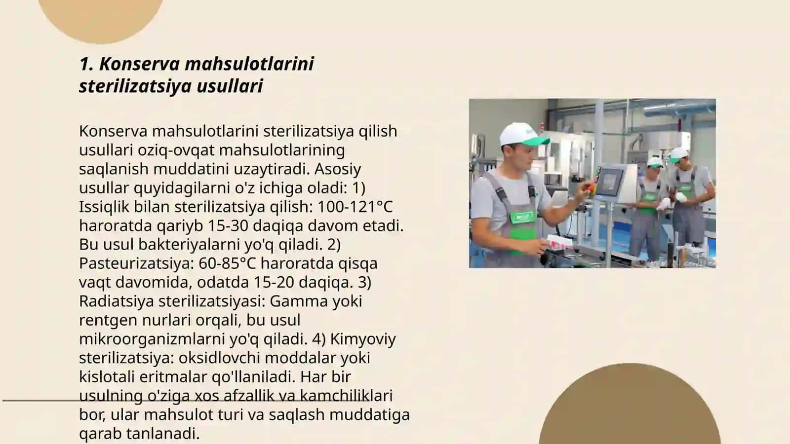 Konserva mahsulotlari ishlab chiqarish texnologiyasi 3