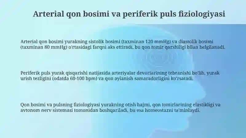 Arterial qon basimi va periferik puls tavsifi 3