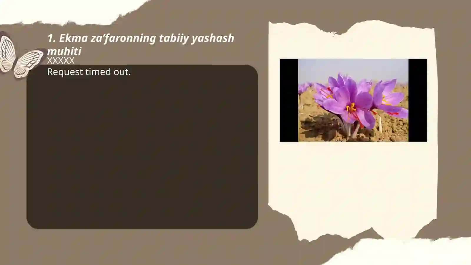 Ekma zaʼfaron turining geografik tarqalishi va dorivorlik xususiyatlari 3
