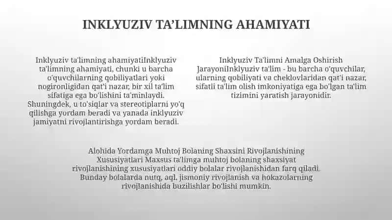 Inklyuziv Ta'limni Amalga Oshirish Jarayoni Alohida Yordamga Muhtoj Bolaning Shaxsini Rivojlanishining Xususiyatlari 3