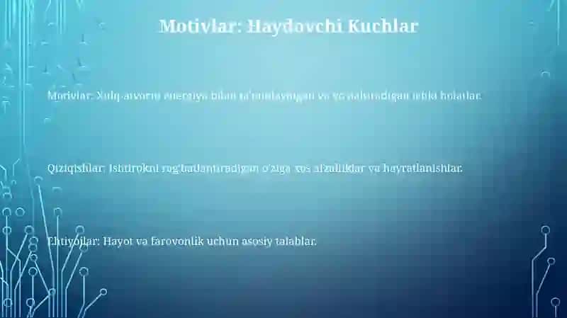Shaxs faoliyatidagi ehtiyojlar motivlar va qiziqishlar 3